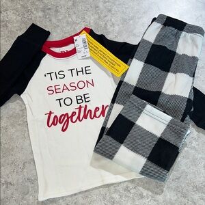 Kids Black and White Pajama Set